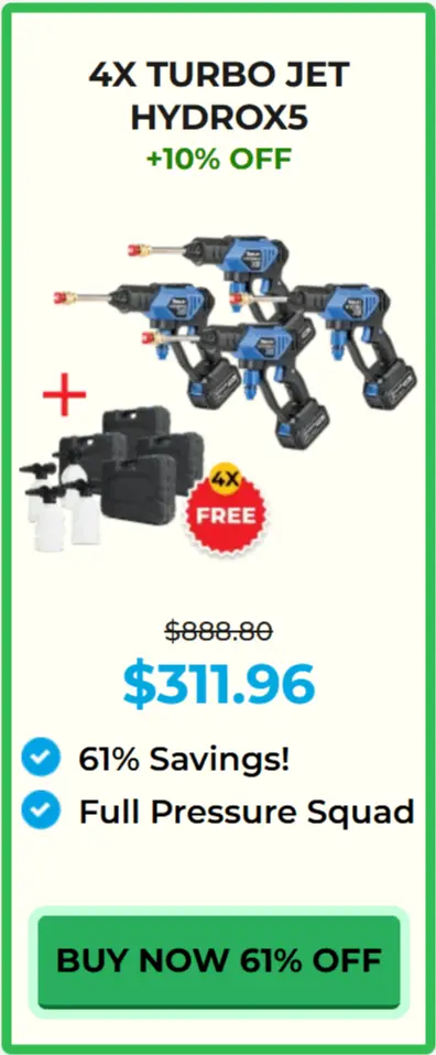 Hydro X5 Pressure Washer package price 